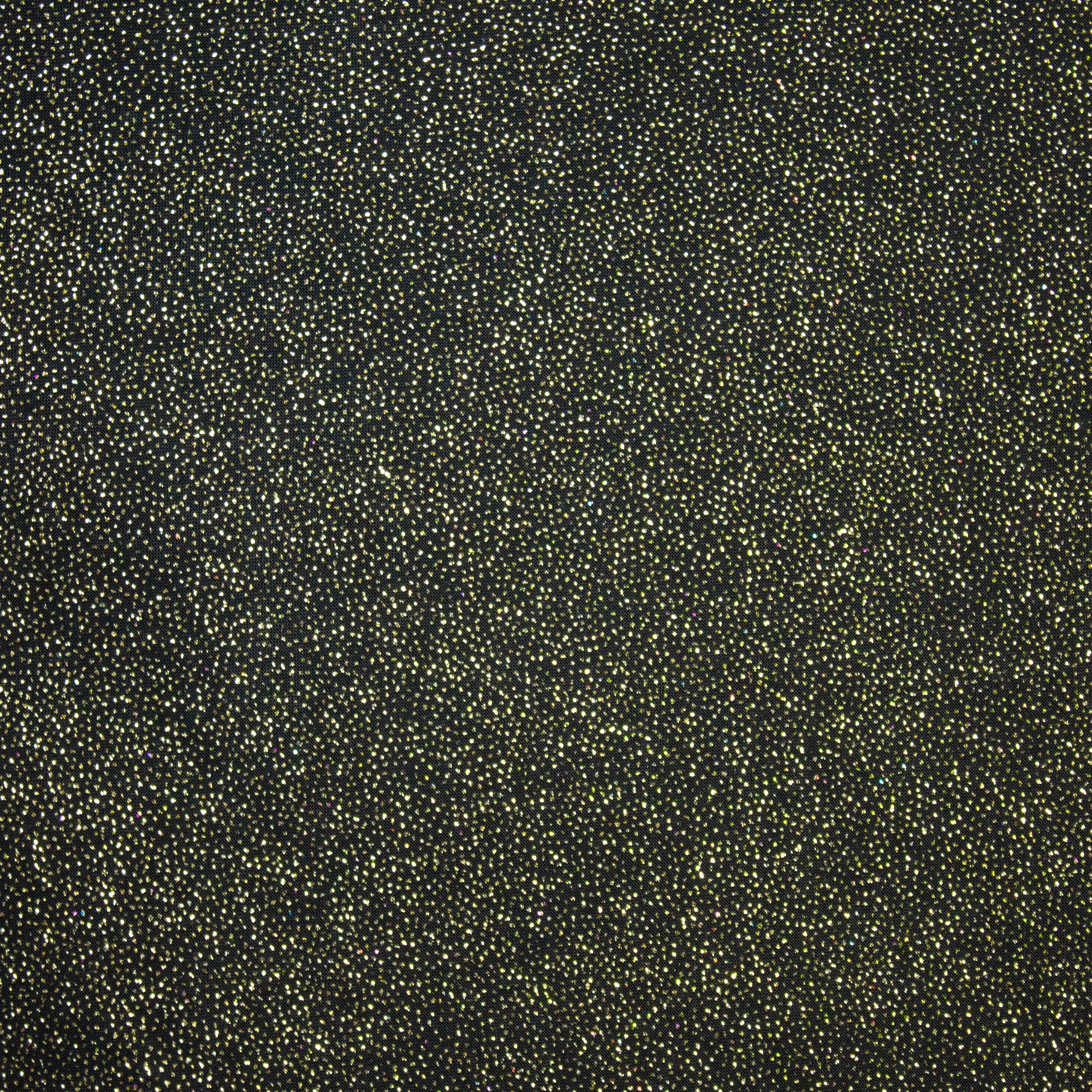 Lycra zwart met gouden glitters